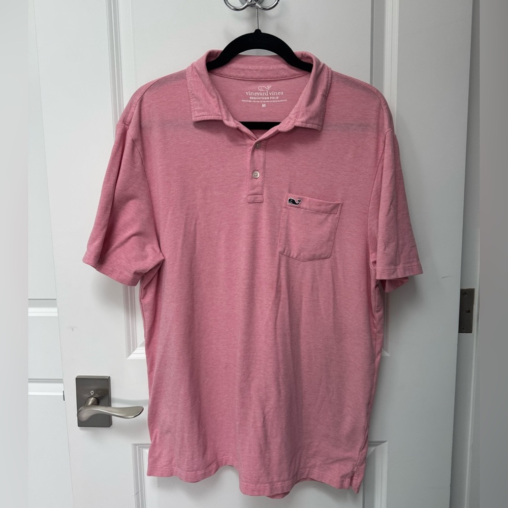 Vineyard Vines Classic Edgartown Pink Polo Shirt